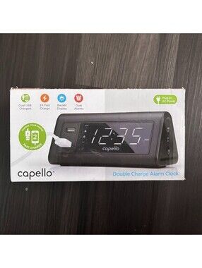 Capello Digital Dual Alarm Clock CA-20A USB Charge Out NEW NIB